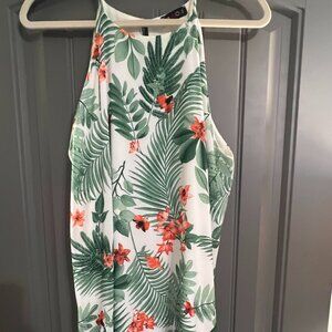 Tropical Print Dress Size Large